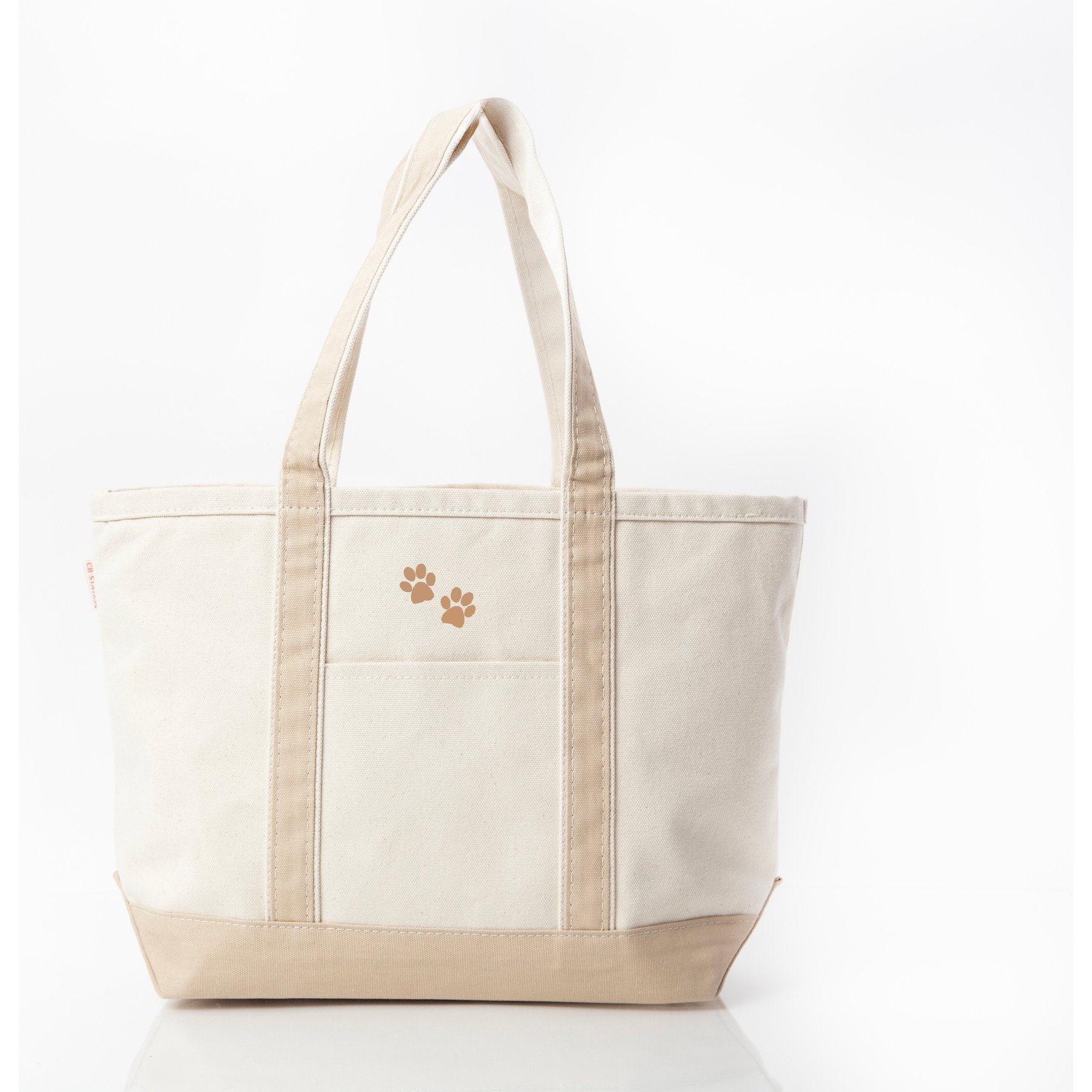 CB Station Classic Tote Bag, Safari, Medium, FootPrints