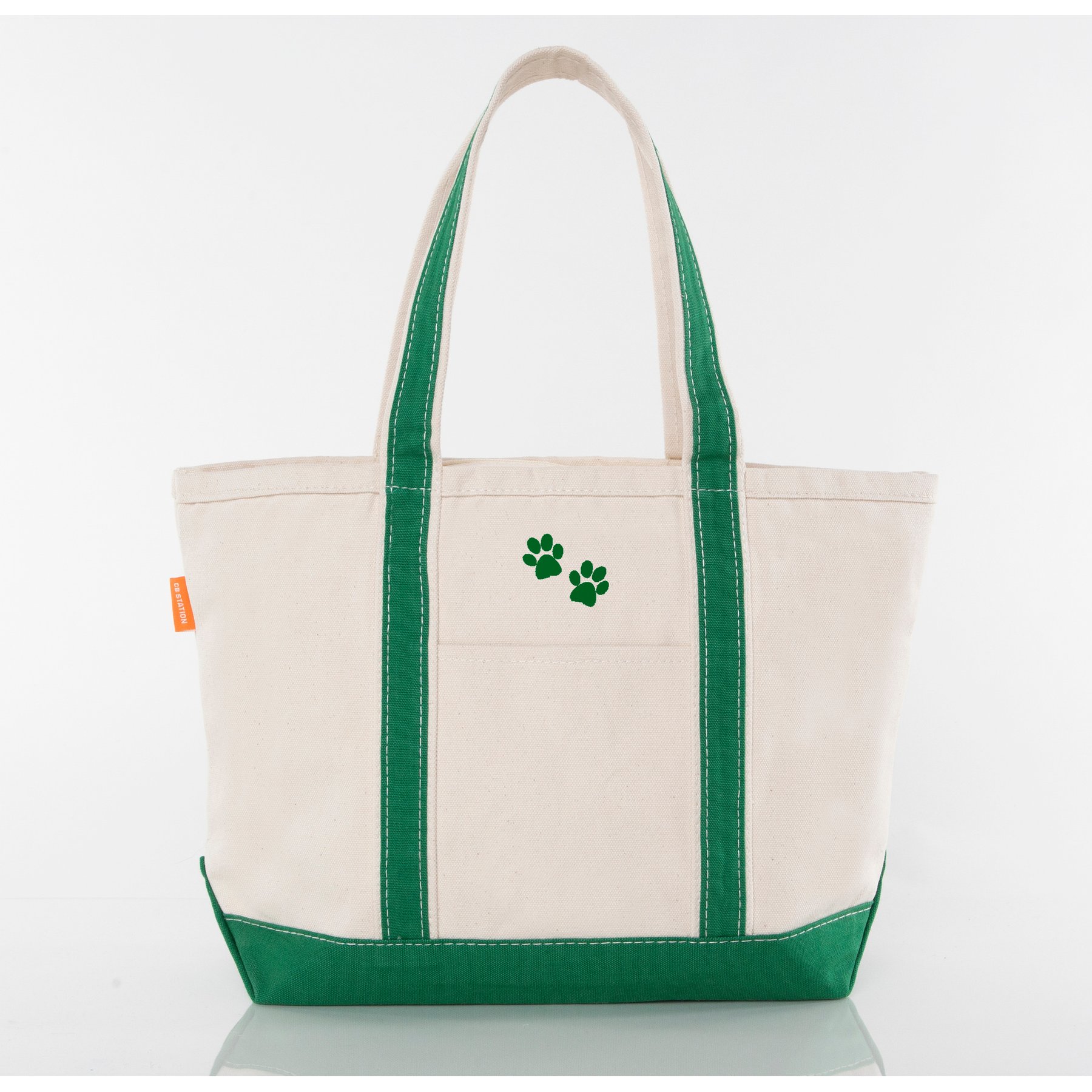 CB Station Classic Tote Bag, Emerald, Medium, FootPrints