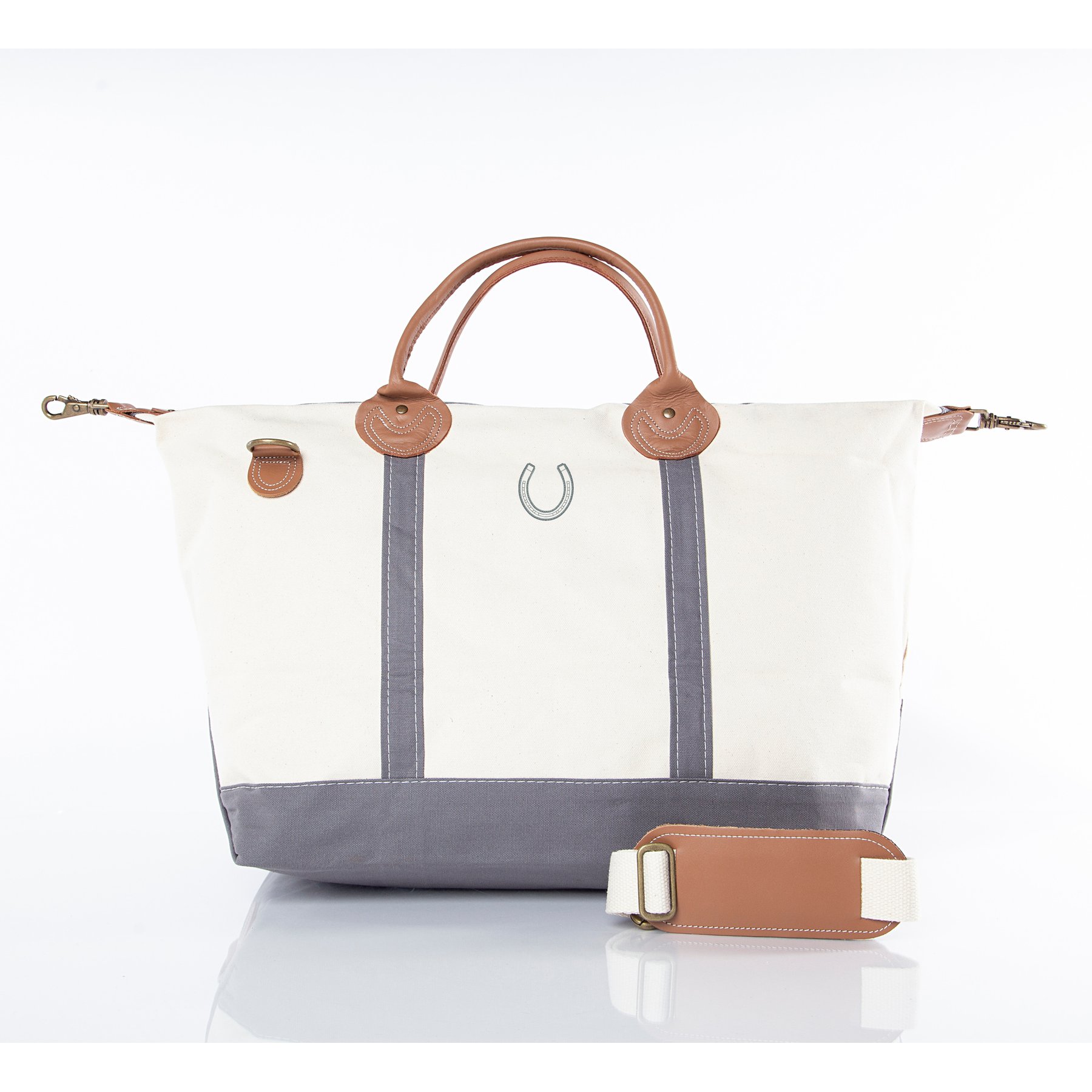 CB Station Weekender Bag, Gray, Horseshoe