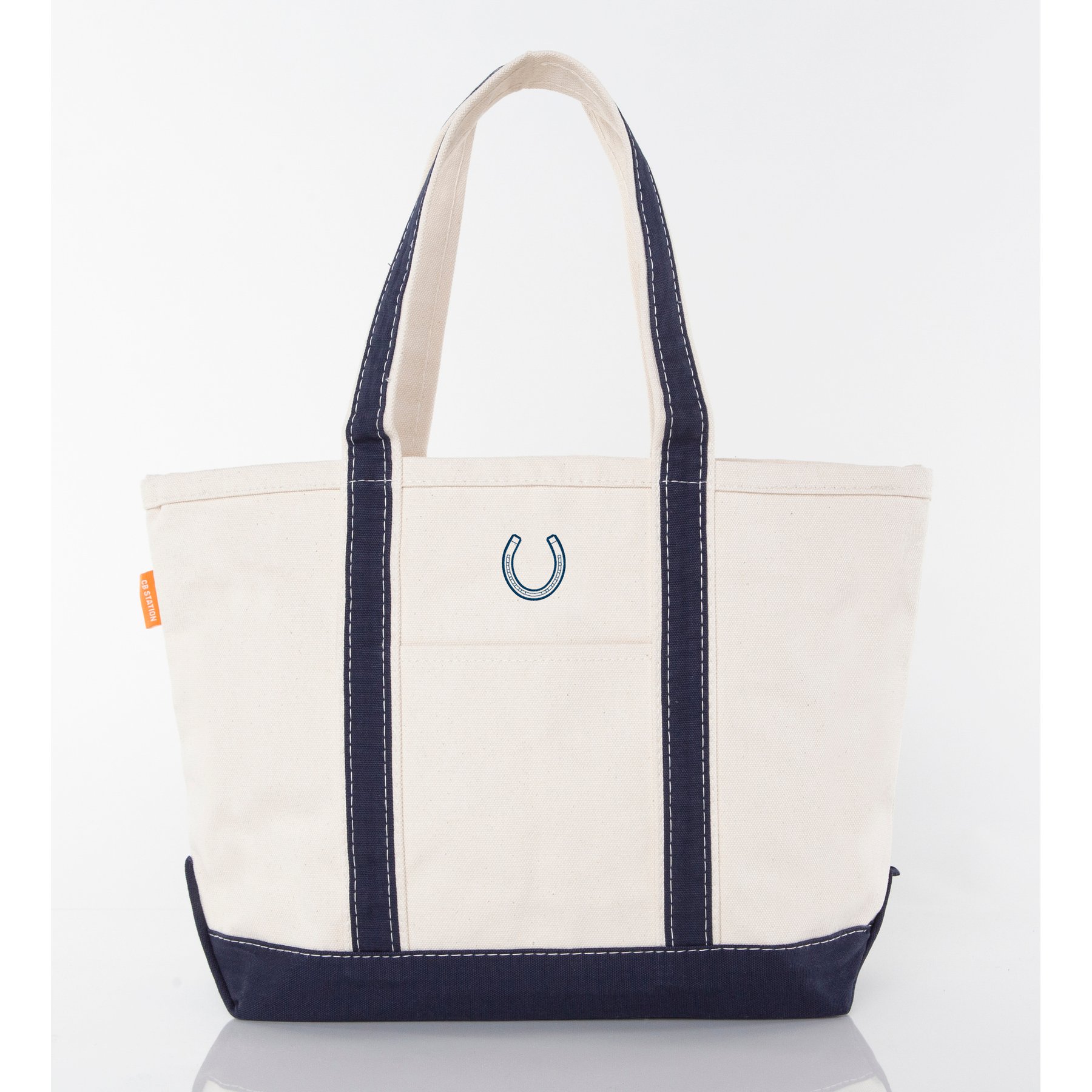 CB Station Classic Tote Bag, Navy, Medium, Horseshoe