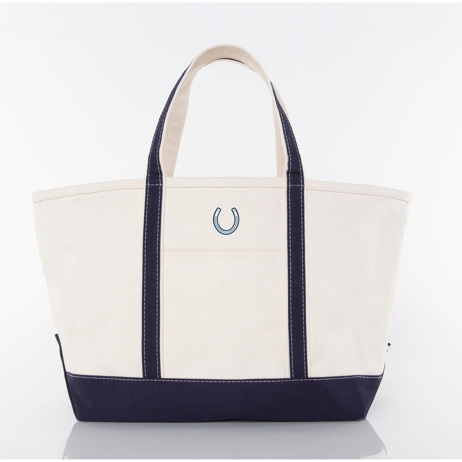 CB Station Classic Tote Bag, Navy, Large, Horseshoe