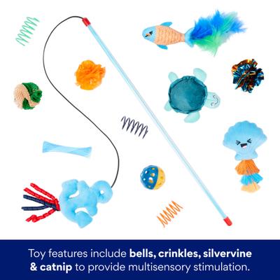 Show full view: Frisco Coastal Variety Pack Cat Toy with Silvervine & Catnip, 12 count slide 4 of 8