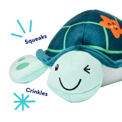 Show full view: Frisco Coastal Turtle Plush Squeaky Dog Toy, Medium/Large slide 3 of 8