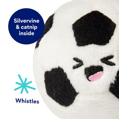 Show full view: Frisco Sports Soccer Sound Electronic Plush Cat Toy with Silvervine & Catnip slide 3 of 7