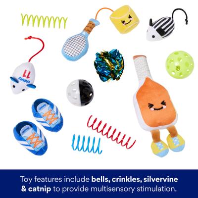 Show full view: Frisco Sports Tennis, Pickleball, Soccer & Volleyball Variety Pack Cat Toy with Silvervine & Catnip, 12 count slide 4 of 8