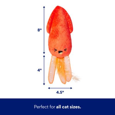 Show full view: Frisco Coastal Squid Plush Kicker Cat Toy with Silvervine & Catnip slide 2 of 7