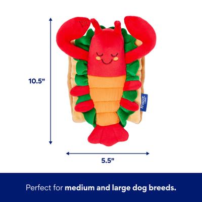 Show full view: Frisco Coastal Lobster Roll Plush Squeaky Dog Toy, Medium/Large slide 2 of 8