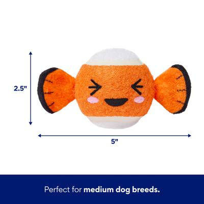 Show full view: Frisco Coastal Clownfish Fetch Squeaky Tennis Ball Dog Toy, Medium slide 2 of 8