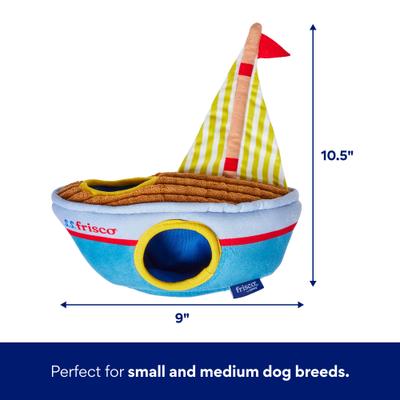 Show full view: Frisco Coastal Boat Hide & Seek Plush Squeaky Dog Toy, Small/Medium slide 2 of 9