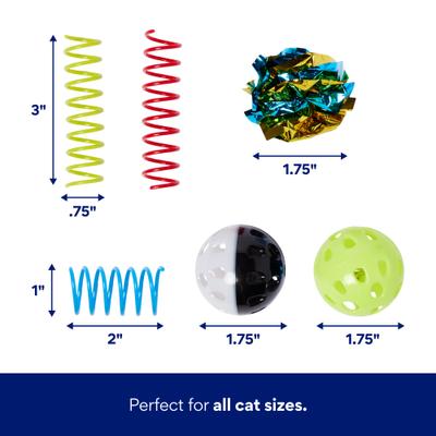 Show full view: Frisco Sports Tennis, Pickleball, Soccer & Volleyball Variety Pack Cat Toy with Silvervine & Catnip, 12 count slide 3 of 8