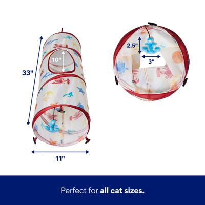 Show full view: Frisco Coastal Foldable Play Tunnel Cat Toy with Silvervine & Catnip slide 2 of 7