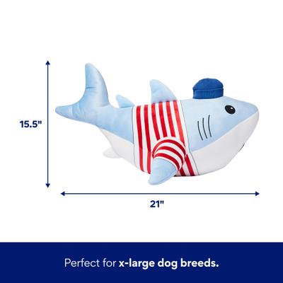 Show full view: Frisco Coastal Shark Jumbo Squeaky Plush Dog Toy, X-Large slide 2 of 8