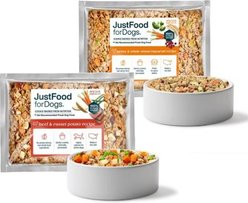 JustFoodForDogs Variety Pack Frozen Human-Grade Fresh Dog Food, 5.5-oz pouch, case of 18