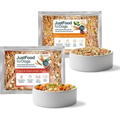 JustFoodForDogs JustFoodForDogs Variety Pack Frozen Human-Grade Fresh Dog Food, 5.5-oz pouch, case of 18