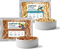 JustFoodForDogs Healthy Weight Variety Pack Human-Grade Fresh Whole Dog Food, 18-oz pouch, case of 7