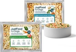 JustFoodForDogs Puppy Variety Pack Fish & Chicken Fresh Puppy Food, 18-oz pouch, case of 7
