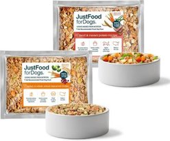 JustFoodForDogs Variety Pack Frozen Human-Grade Fresh Dog Food, 5.5-oz pouch, case of 36