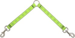 LupinePet Reflective Diamonds Dog Leash Coupler, Green Diamond, 24-in long, 1-in wide