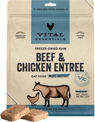 Vital Essentials Mini Patties Raw Beef & Chicken Entree Freeze-Dried Cat Food, 15-oz bag