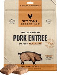 Vital Essentials Mini Patties Raw Pork Entree Freeze-Dried Cat Food, 15-oz bag