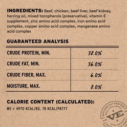 Vital Essentials Mini Patties Raw Beef & Chicken Entree Freeze-Dried Cat Food, 8-oz bag slide 2 of 8