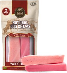 Bully Bunches Strawberry Flavored Himalayan Yak Chew Dog Treats, Medium, 2 count