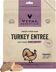 Vital Essentials Mini Patties Raw Turkey Entree Freeze-Dried Cat Food, 8-oz bag