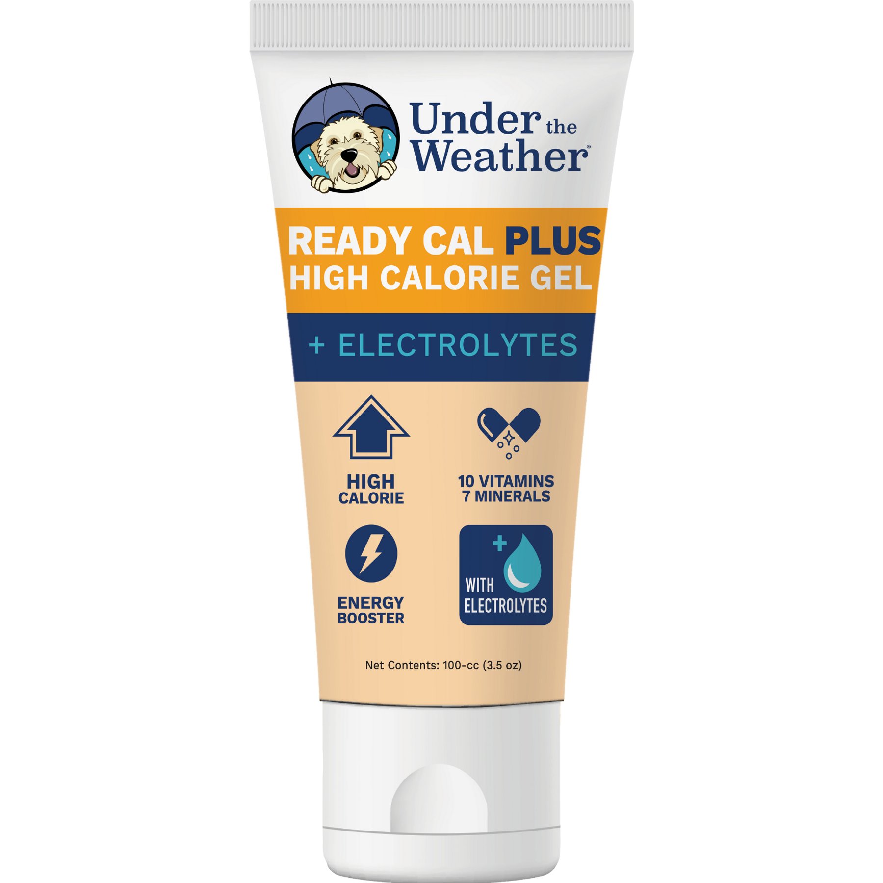 Under the Weather Ready Cal PLUS Electrolytes Salmon Flavored Squeezable Gel High Calorie Supplement for Dogs, 3.5-oz tube