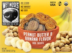 Wet Noses Peanut Butter & Banana Flavored Crunchy Dog Treats, 5-lb box