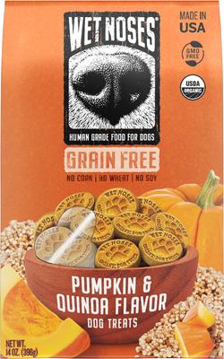 WET NOSES Grain-Free Pumpkin & Quinoa Flavor Dog Treats, 14-oz box