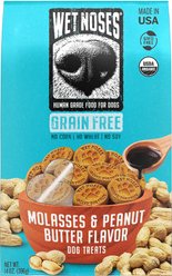 Wet Noses Grain-Free Peanut Butter & Molasses Flavor Dog Treats, 14-oz box