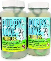 Atomic Bubbles Puppy Love Bubbles Combo Peanut Butter & Bacon Dog Chasers Toy, 4-fl oz bottle, 2 count