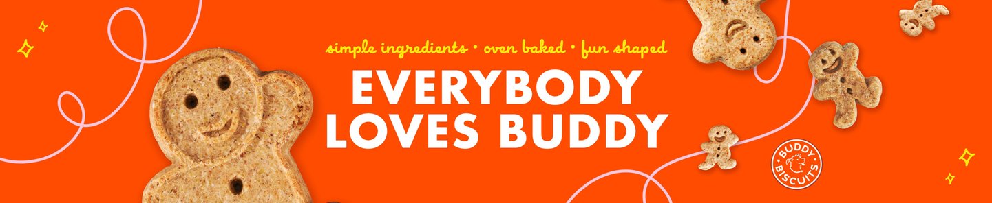 simple ingredients. oven baked. fun shaped. Everybody loves buddy.