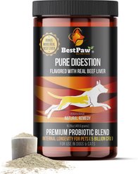 Best Paw Nutrition Pure Digestion Probiotic, Prebiotic & Digestive Enzyme Powder for Dog & Cat Supplement, 16.26-oz bottle