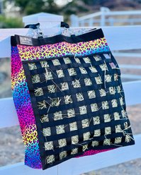 Star Point Horsemanship Rainbow Cheetah Slow Feed Horse Hay Bag