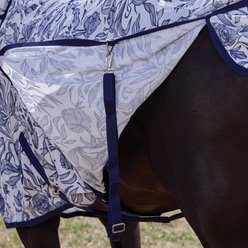 WeatherBeeta ComFiTec Limited Edition Horse Fly Sheet Combo, White/Navy Floral Print, 81-in slide 2 of 9