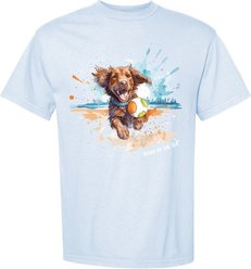 BUDDY BY THE SEA Beach Day Youth Tee Shirt, Soothing Blue, X-Small