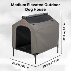TRIXIE 2-in-1 Elevated Outdoor Dog House, Gray, Medium slide 2 of 7