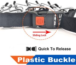 Supet Adjustable Long Prongs Dog Choke Collar with Quick Release Buckle, Black, Large: 18 to 20-in neck slide 2 of 7