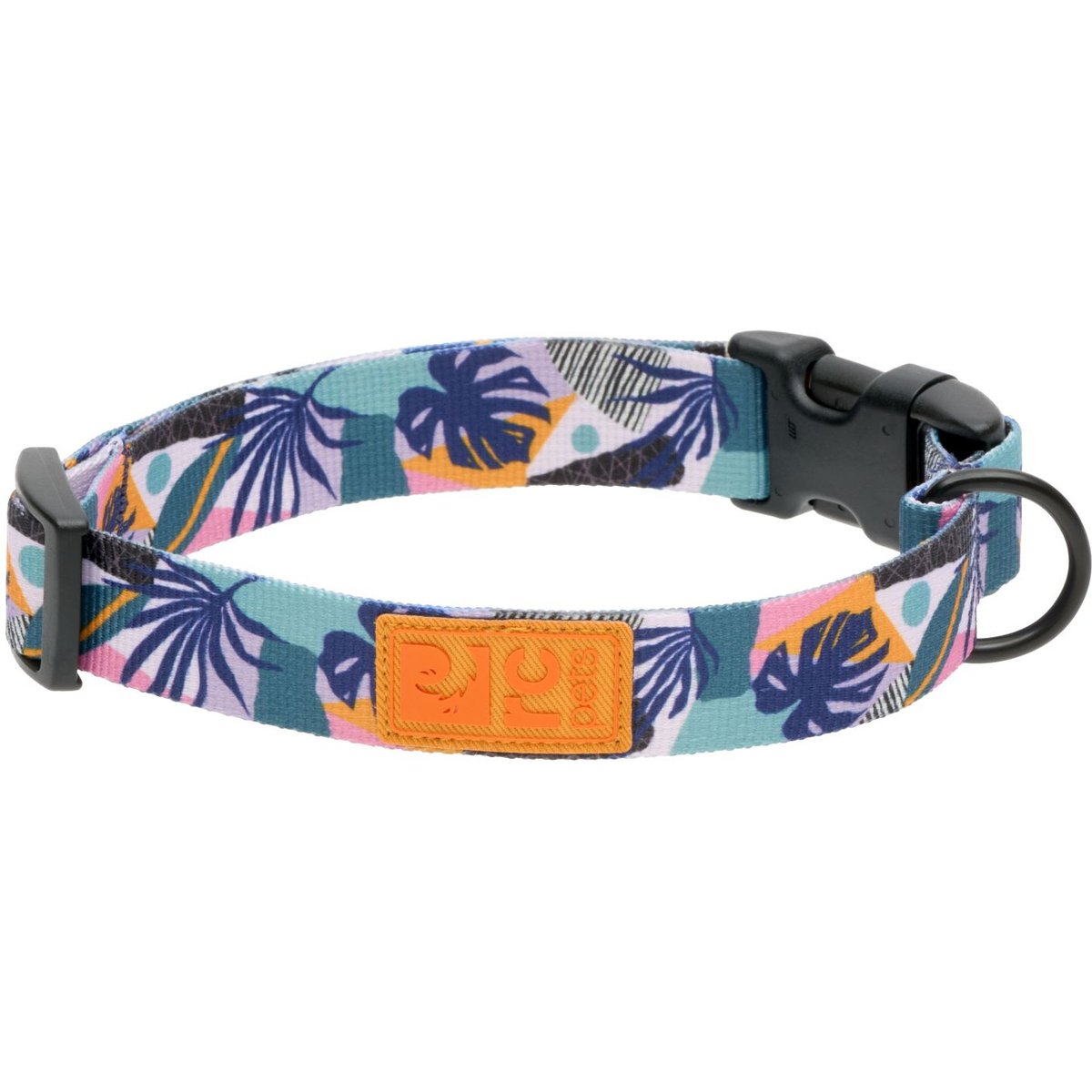 RC Pets Eco Polyester Dog Collar, Mystic Monstera, Small: 9 to 13-in neck, 3/4-in wide