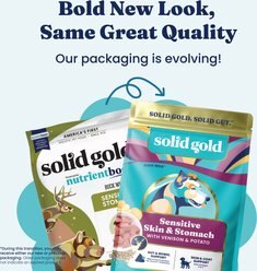 Solid Gold NutrientBoost Venison & Potato Sensitive Stomach Gut Health Grain-Free Dry Dog Food for Medium & Large Dogs, 22-lb bag slide 2 of 9