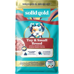 Solid Gold NutrientBoost Bison & Brown Rice Toy & Small Breed Gut Health Whole Grain Dry Dog Food, 11-lb bag