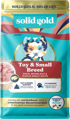 Solid Gold NutrientBoost Bison & Brown Rice Toy & Small Breed Gut Health Whole Grain Dry Dog Food, 11-lb bag