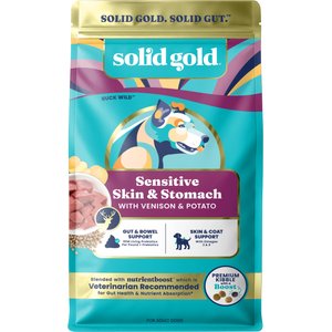 Solid Gold NutrientBoost Venison & Potato Sensitive Stomach Gut Health Grain-Free Dry Dog Food for Medium & Large Dogs, 22-lb bag