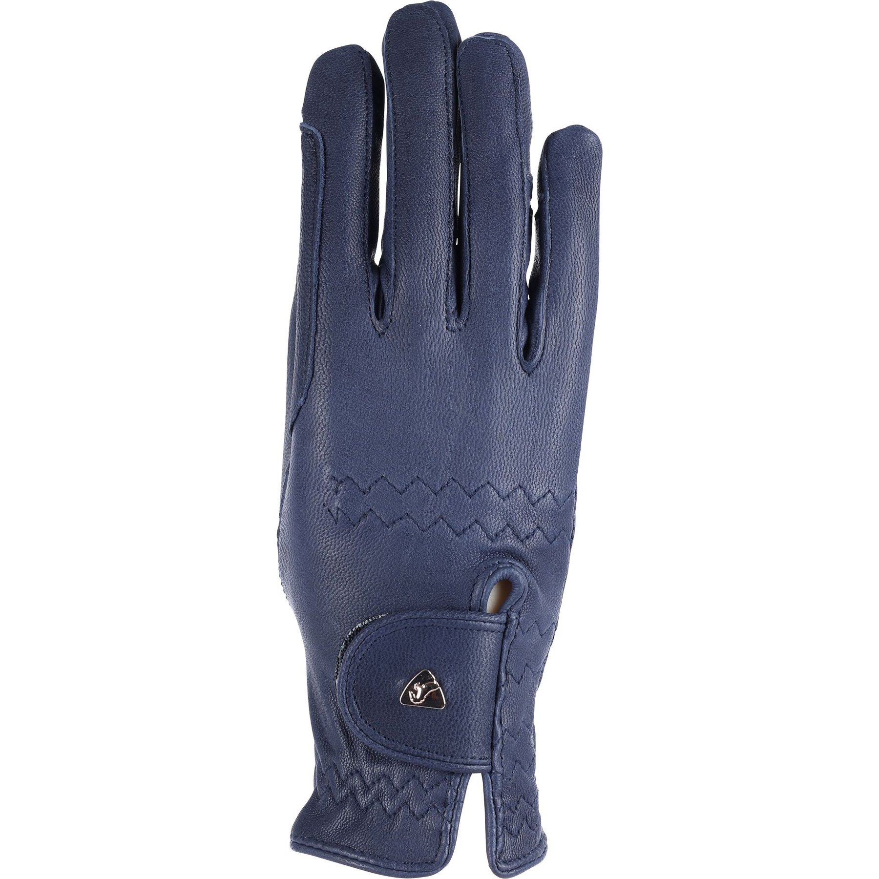 Shires Equestrian Products Aubrion Leather Ladies Horse Riding Gloves, Navy, Medium