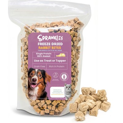 Sprankles Sprankles Natural Raw Rabbit Bites Freeze-Dried Dog Treats, 9-oz pouch