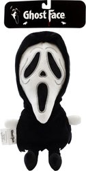 Ghost Face Iconic Horror Squeaky Plush Dog Toy, Black