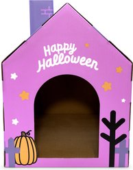 Pusheen Halloween Haunted House 14.5-in Cat Scratcher, Purple