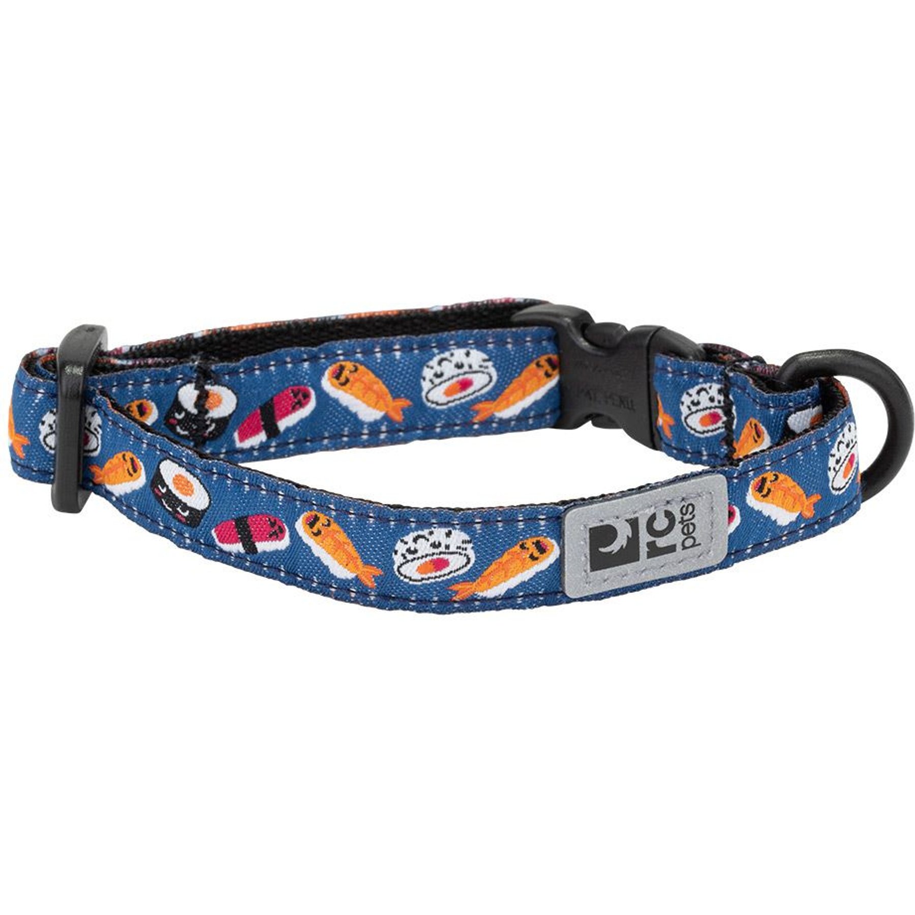 RC Pets Kitty Breakaway Nylon Reflective Cat Collar, 8 to 10-in neck, 1/2-in wide, Sushi