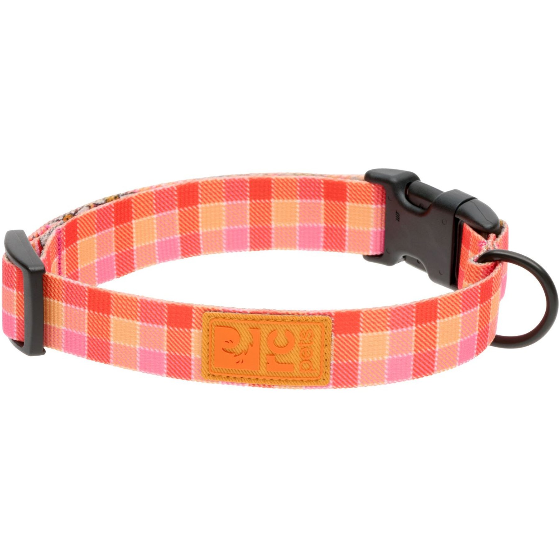 RC Pets Eco Polyester Dog Collar, Gleeful Gingham, Small: 9 to 13-in neck, 3/4-in wide